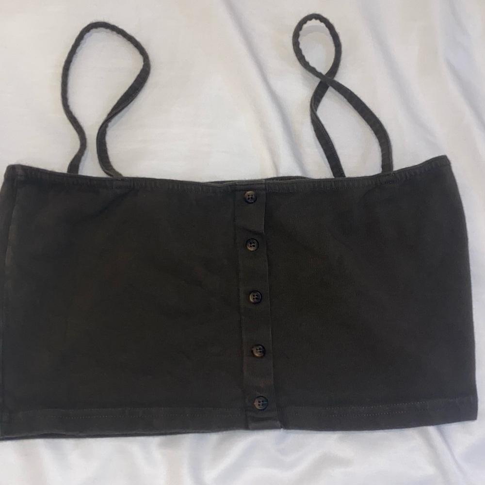 brandy melville brown crop top